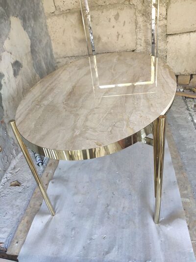 Khung chân bàn trà inox mạ PVD - ảnh 8